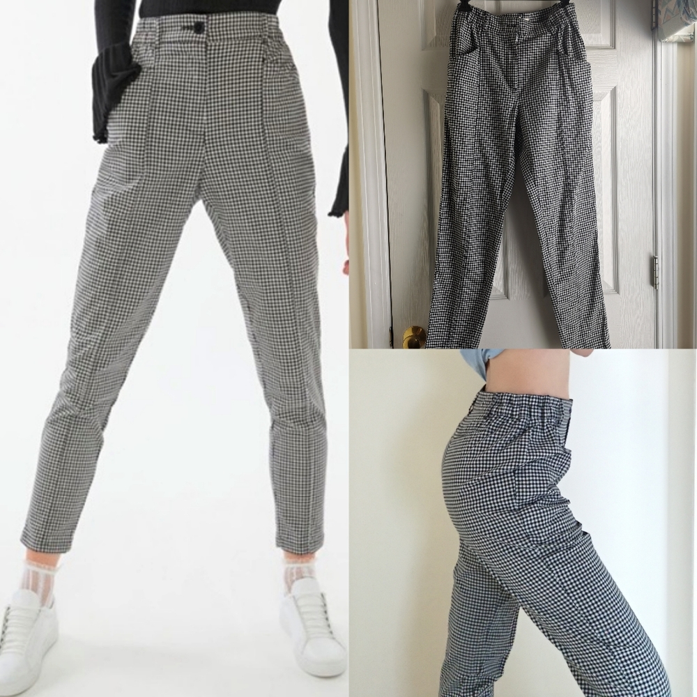Urban Outfitters High Waisted Plaid Mom Pants